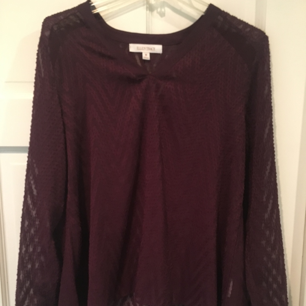 Maroon Ellen Tracy Women's Shirt
